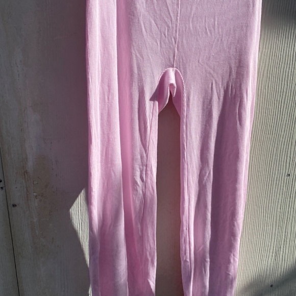 Skims lounge pant lace trim pink ribbed size small - Picture 10 of 12